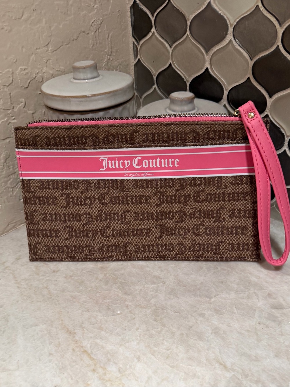Juicy Couture Y2K wristlet pouch wallet